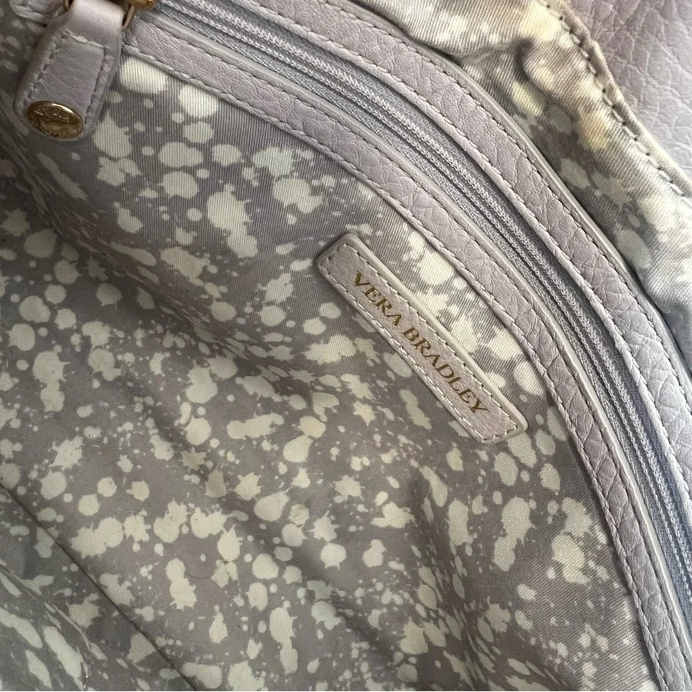 VERA BRADLEY Camofloral 2016 Sarah Shoulder Bag Genuine Leather Gray Blue Green